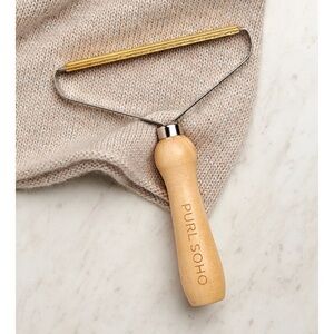Purl Soho Sweater Shaver Lint + Pill Remover Wood Brass NWOT